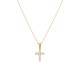 Gold 9ct. Cross with CZ