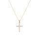 Gold 9ct. Cross with CZ