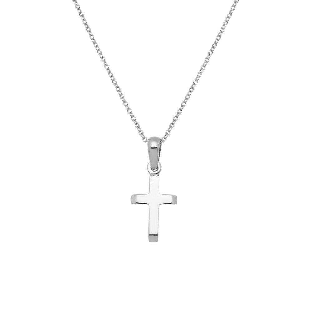 White gold 9ct. Cross on chain