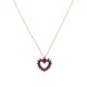 Gold 9ct. Heart pendant with CZ