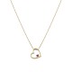 Gold 9ct. Heart pendant with solitaire CZ