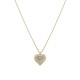 Gold 9ct. Heart pendant with CZ