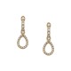 Gold 9ct. Teardrop earrings with CZ
