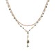 Sterling silver 925°. Rosary necklace with chain and CZ