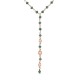 Sterling silver 925°. Rosary necklace with CZ