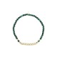 Sterling silver 925°. Malachite and chain bracelet.