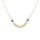 Sterling silver 925°. Malachite and chain necklace.
