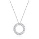 Sterling silver 925°. Open circle pendant with CZ
