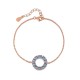 Sterling silver 925°. Open circle bracelet with CZ