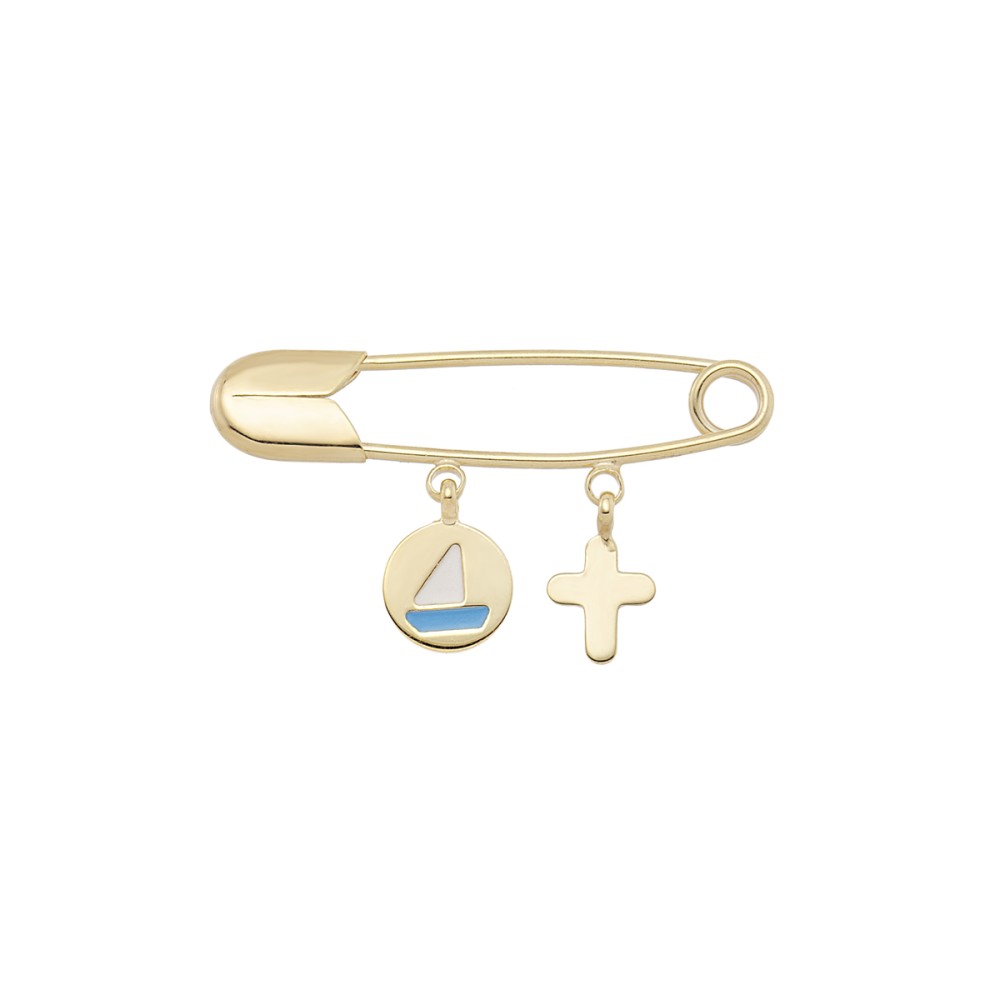 Gold 9ct. Boys safety pin 
