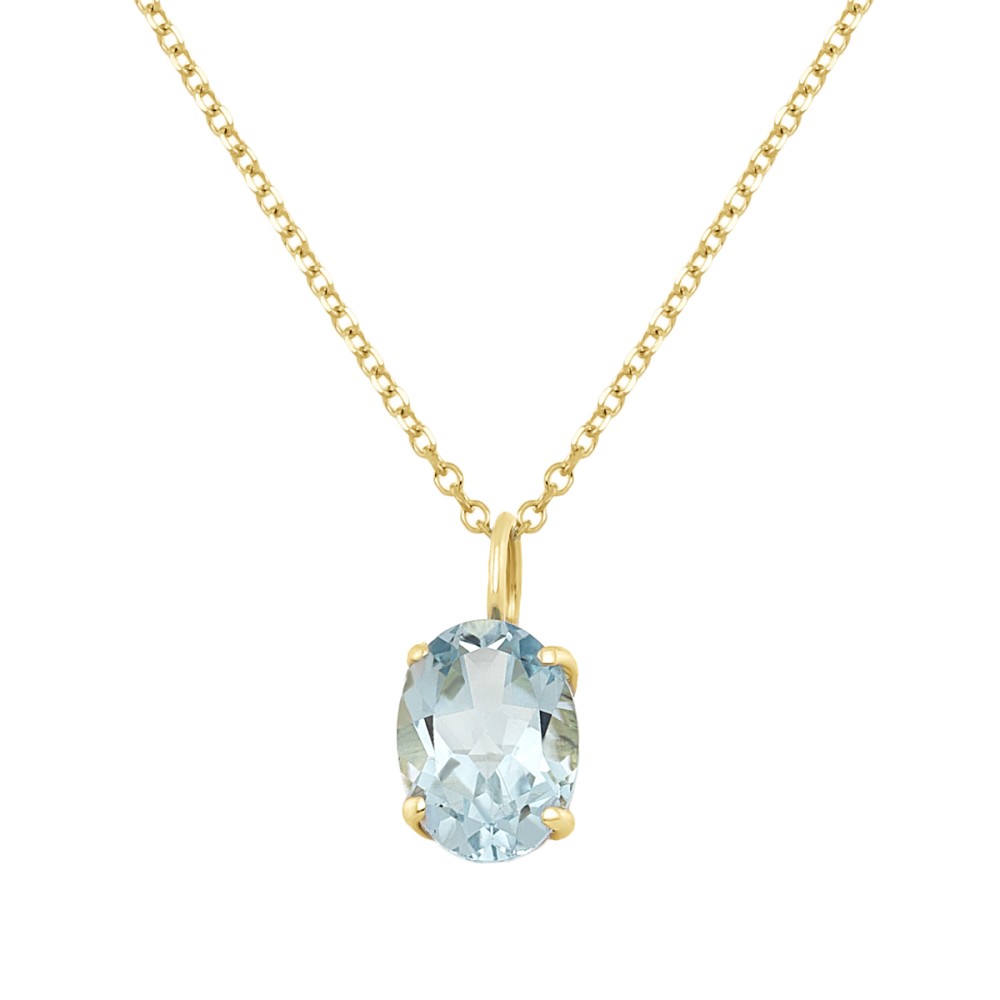 Gold 9ct. Oval stone pendant