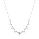 Sterling silver 925°. Solitaire station chain necklace