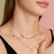 Sterling silver 925°. Riviera style CZ and chain necklace.