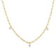 Sterling silver 925°. Chain and solitaire drop CZ necklace