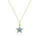 Sterling silver 925°. Star with CZ on chain necklace