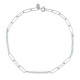 Sterling silver 925°. Ankle bracelet with beads