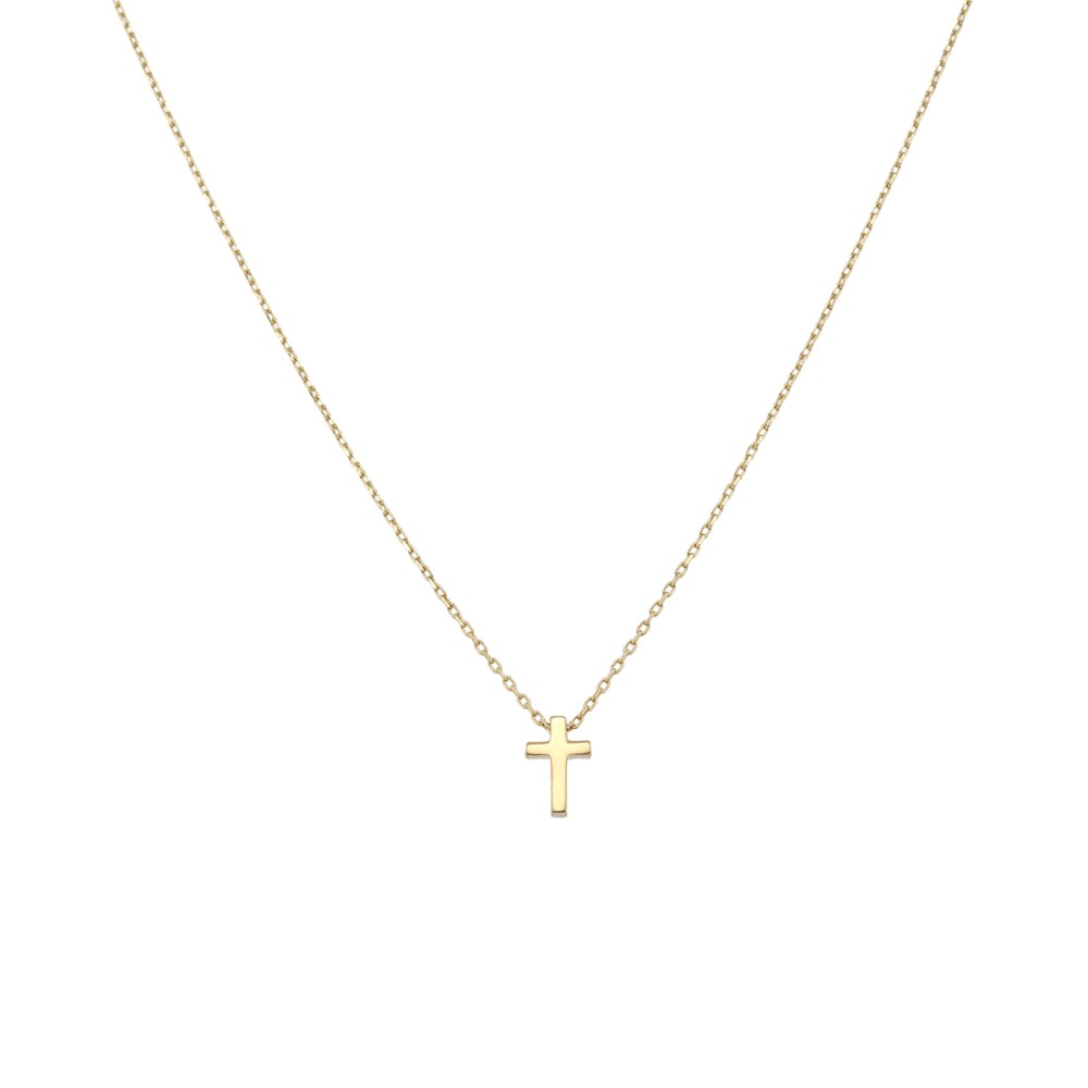Gold 9ct. Cross on chain necklace