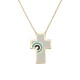 Gold 14ct. Mati and cross chain necklace