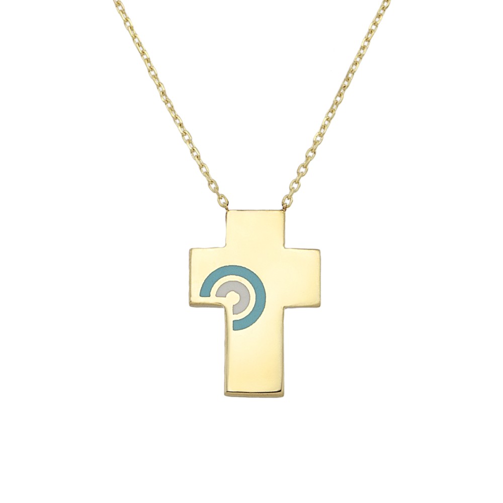 Gold 14ct. Cross on chain necklace