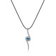 Sterling silver 925°. Swirl mati on cord necklace