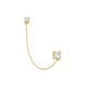 Gold 14ct. Cuff earring with CZ
