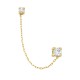Gold 14ct. Cuff earring with CZ