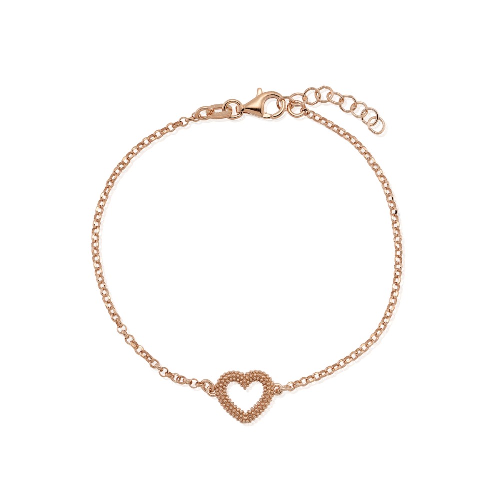 Sterling silver 925°. Cute heart chain bracelet