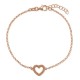 Sterling silver 925°. Cute heart chain bracelet