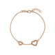 Sterling silver 925°. Cute hearts chain bracelet