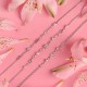 Βραχιολι αλυσίδα με ροζ και λευκά ζιργκόν από επιπλατινωμένο ασήμι 925°
