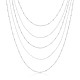 Sterling silver 925°. Five chain necklace