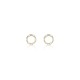 Gold 9ct. Open circle earrings with CZ