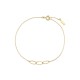 Gold 9ct. Chain bracelet with oval links