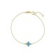 Gold 9ct. Bracelet with blue enamel cross