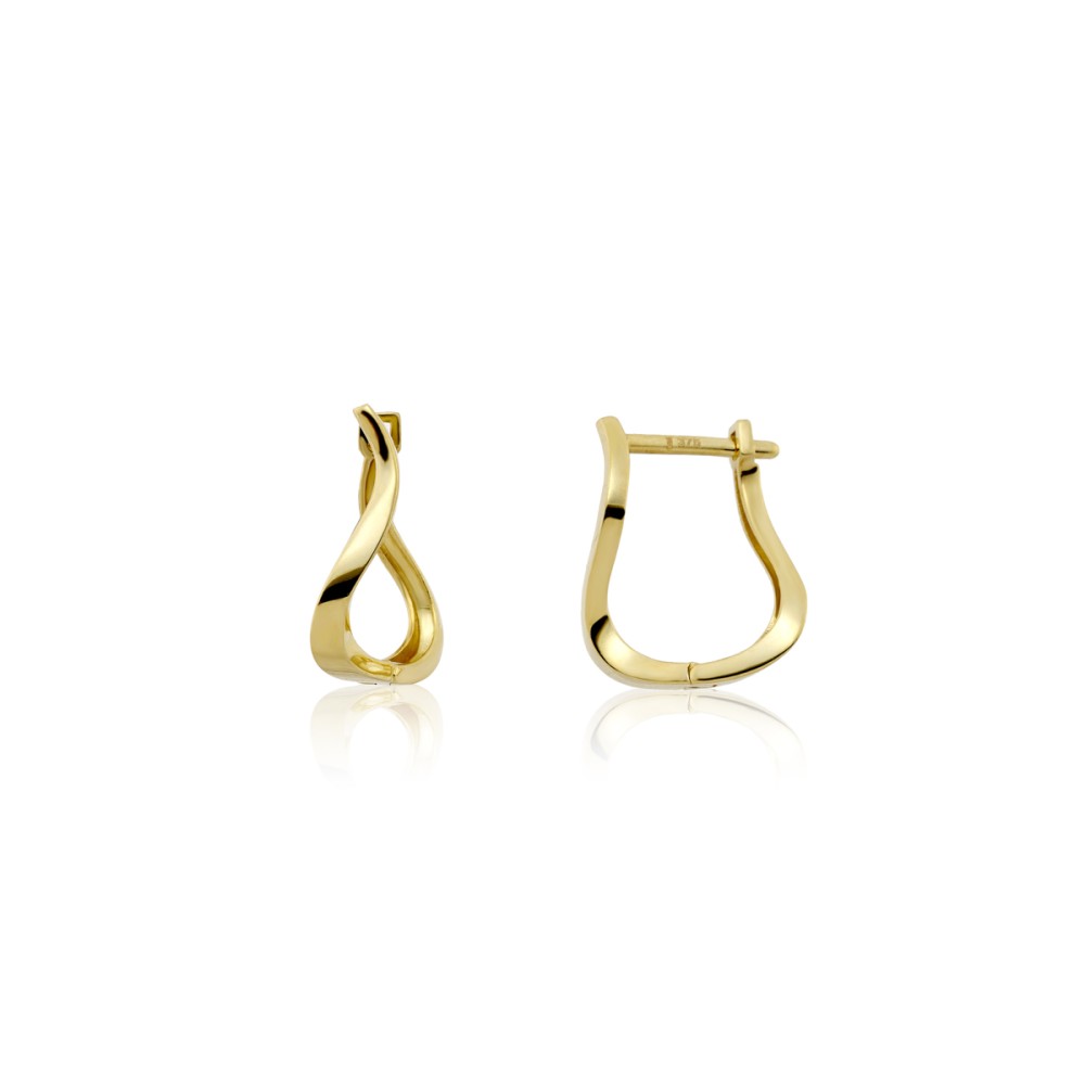 Gold 9ct. Curved hoops