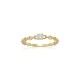 Gold 9ct. Solitaire on links ring