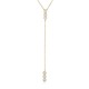 Gold 9ct. Y-necklace with CZ