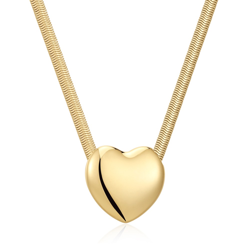 Stainless Steel. Heart pendant necklace