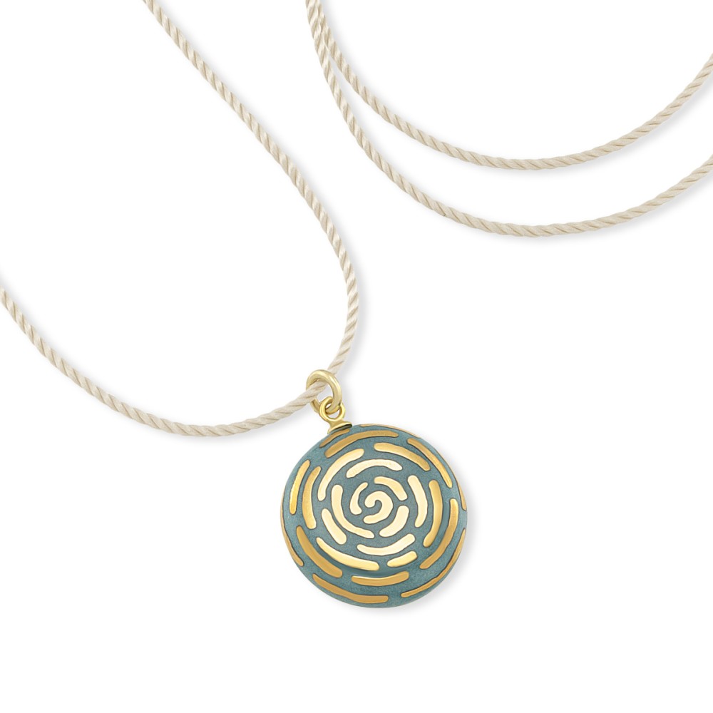 Sterling silver 925°. Ceramic necklace 