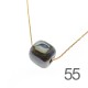 Sterling silver 925°. Ceramic bead on chain necklace
